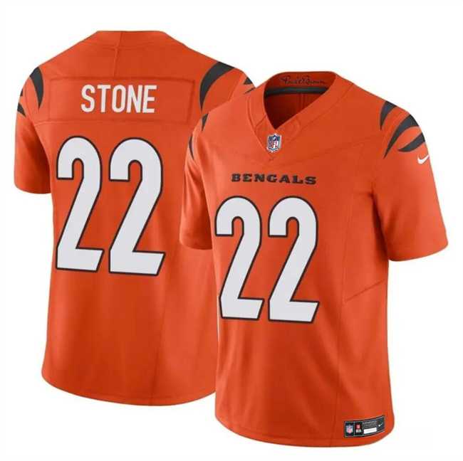 Men & Women & Youth Cincinnati Bengals #22 Geno Stone Orange 2023 F.U.S.E Vapor Untouchable Limited Stitched Jersey